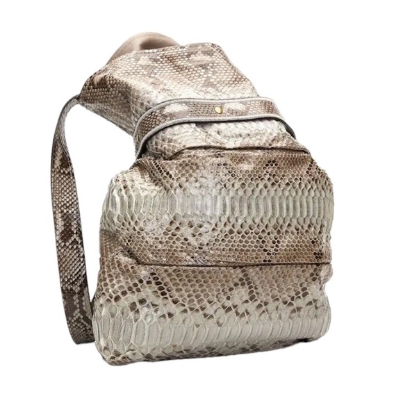 Chloe - Joan Bucket Bag Taupe Python Leather AUTHENTIC Rare 2000 Vintage - Picture 4 of 16